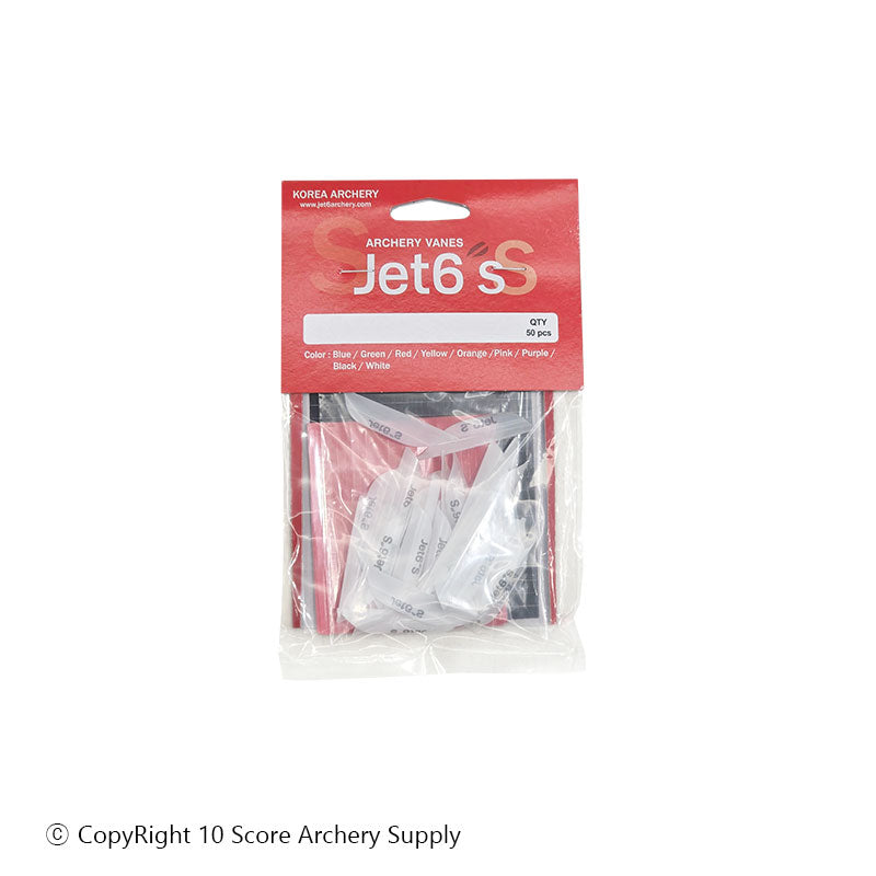 Jet6 S Vane 1.75" (White) - 10 Score Archery Supply