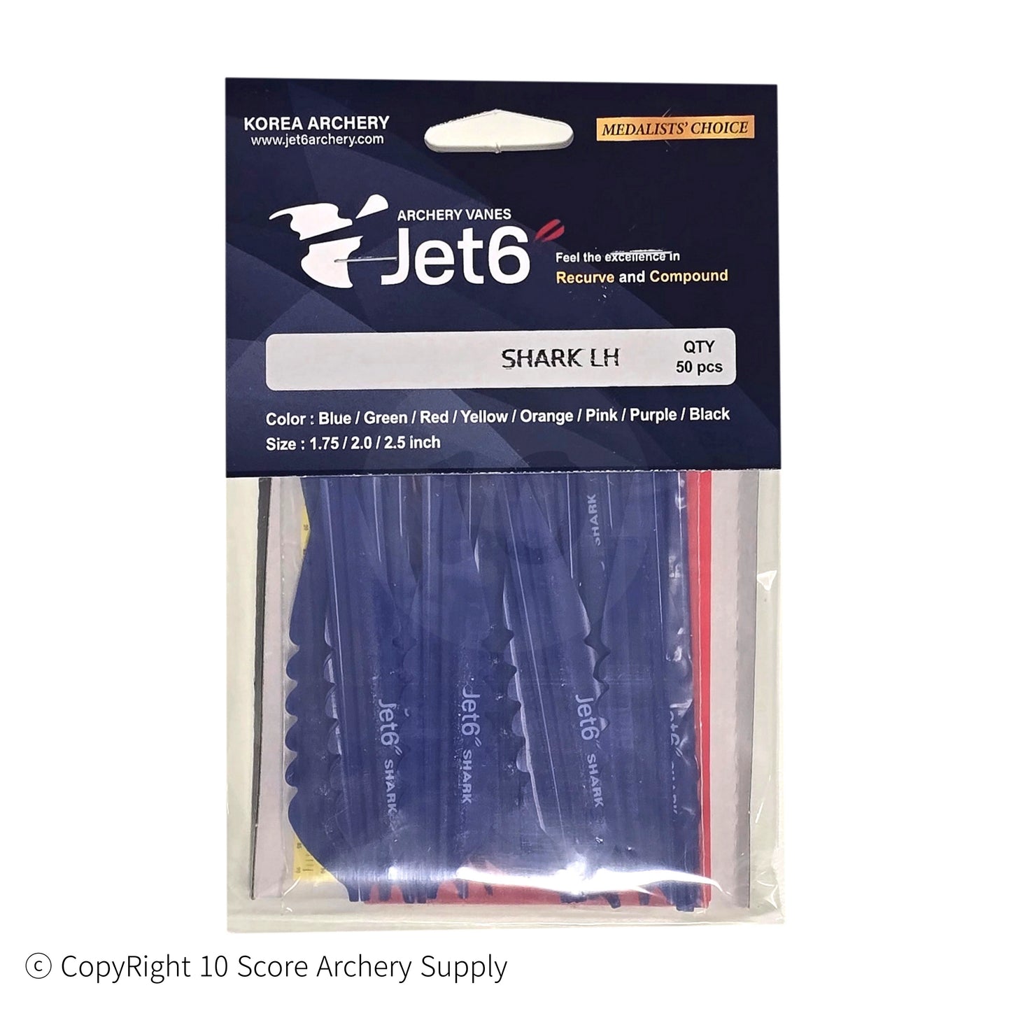 Jet6 Shark Vane 4.00" (Blue) - 10 Score Archery Supply