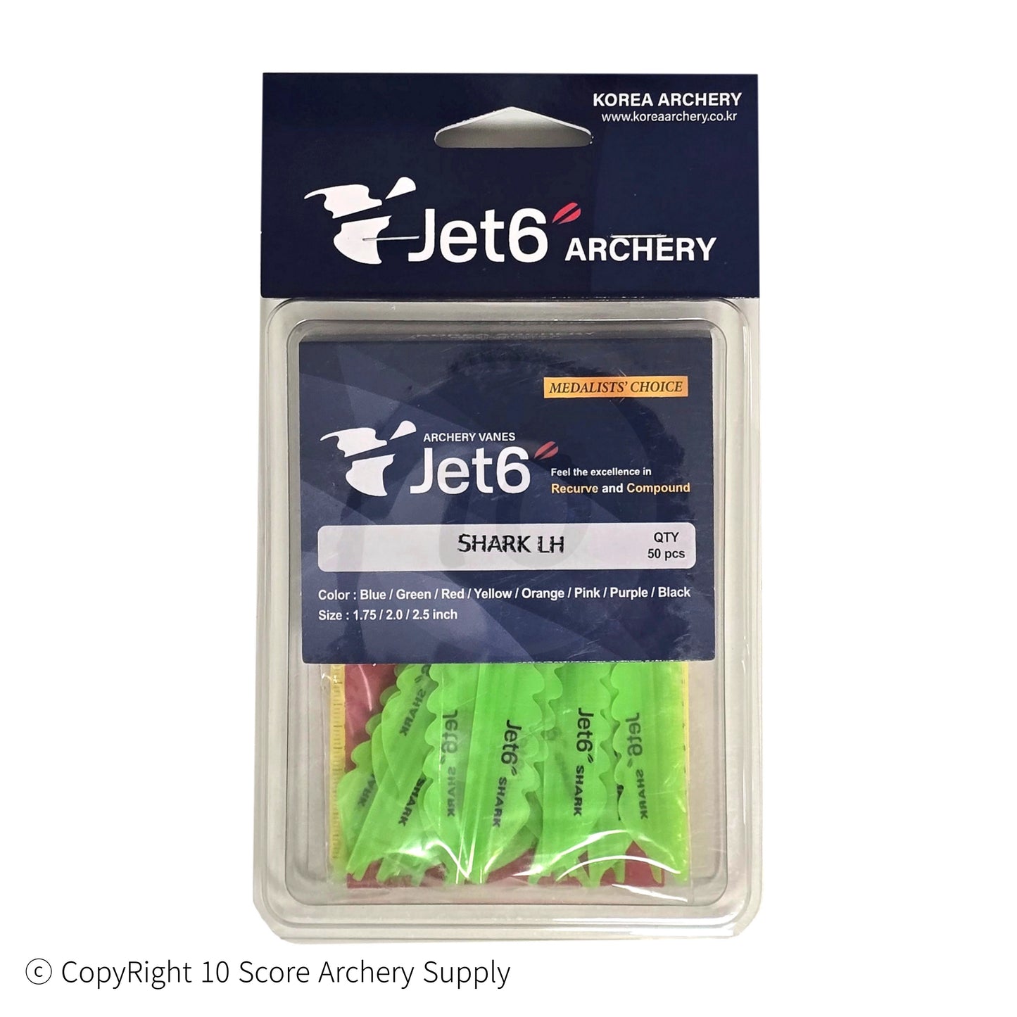 Jet6 Shark Vane 4.00" (Green) - 10 Score Archery Supply