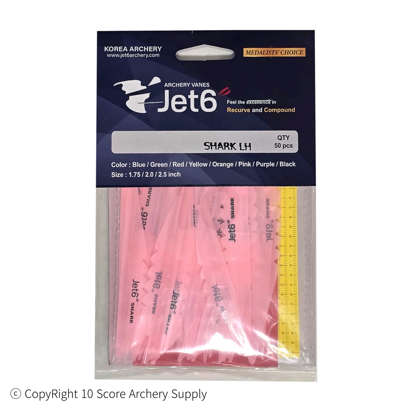 Jet6 Shark Vane 4.00" (Pink) - 10 Score Archery Supply