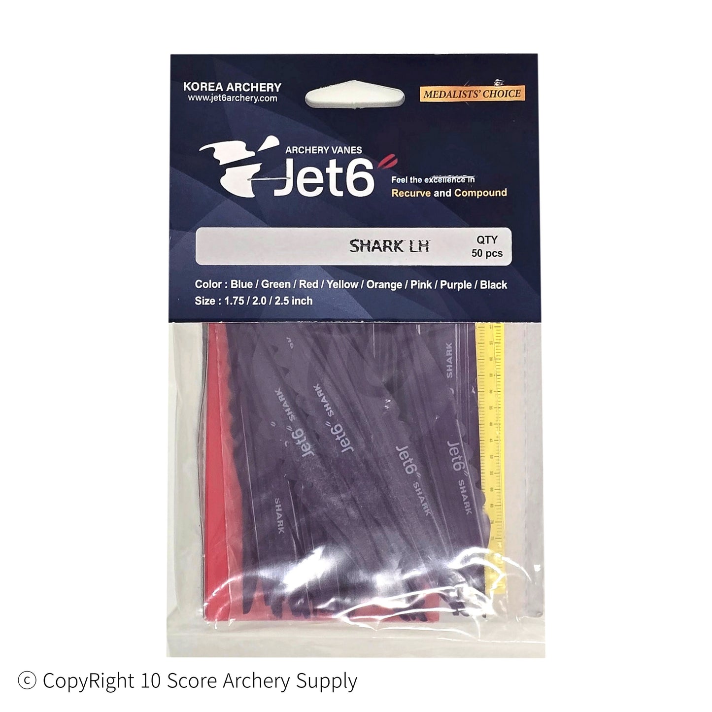 Jet6 Shark Vane 4.00" (Purple) - 10 Score Archery Supply