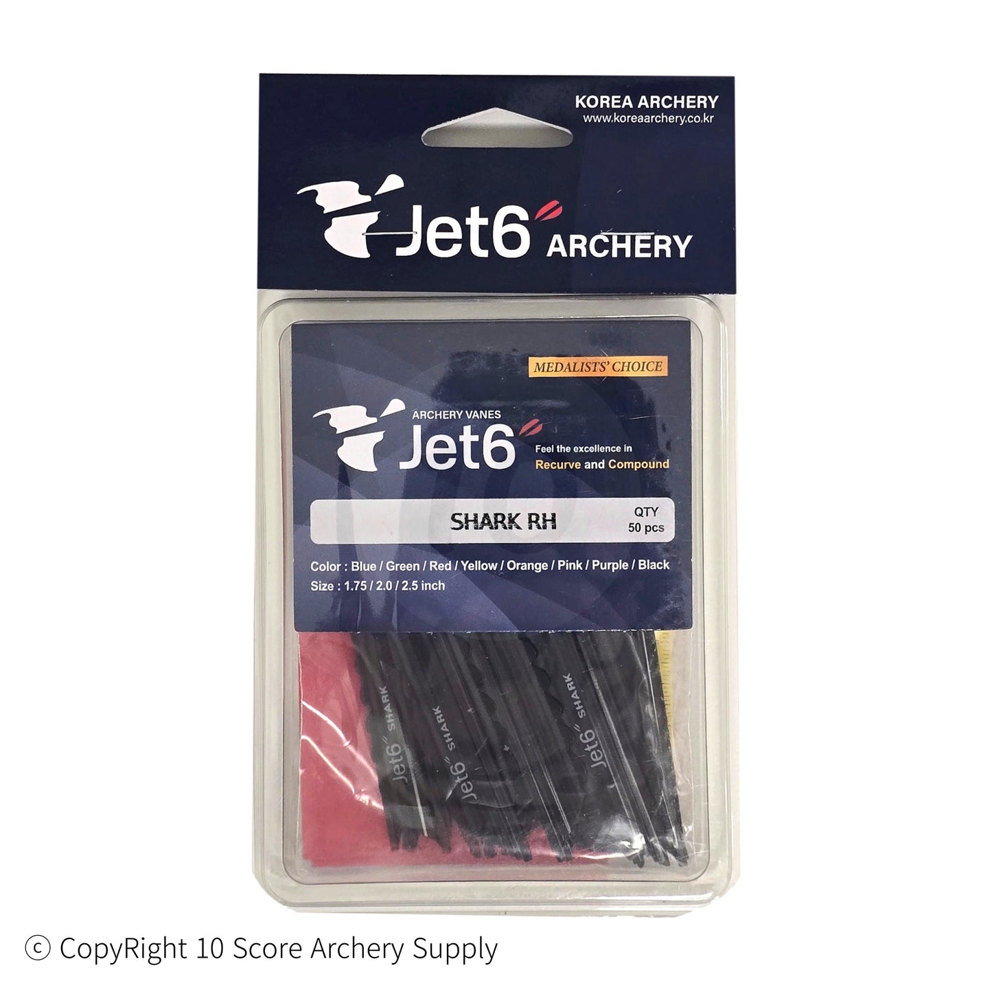 Jet6 Shark Vane 4.00" (Black) - 10 Score Archery Supply