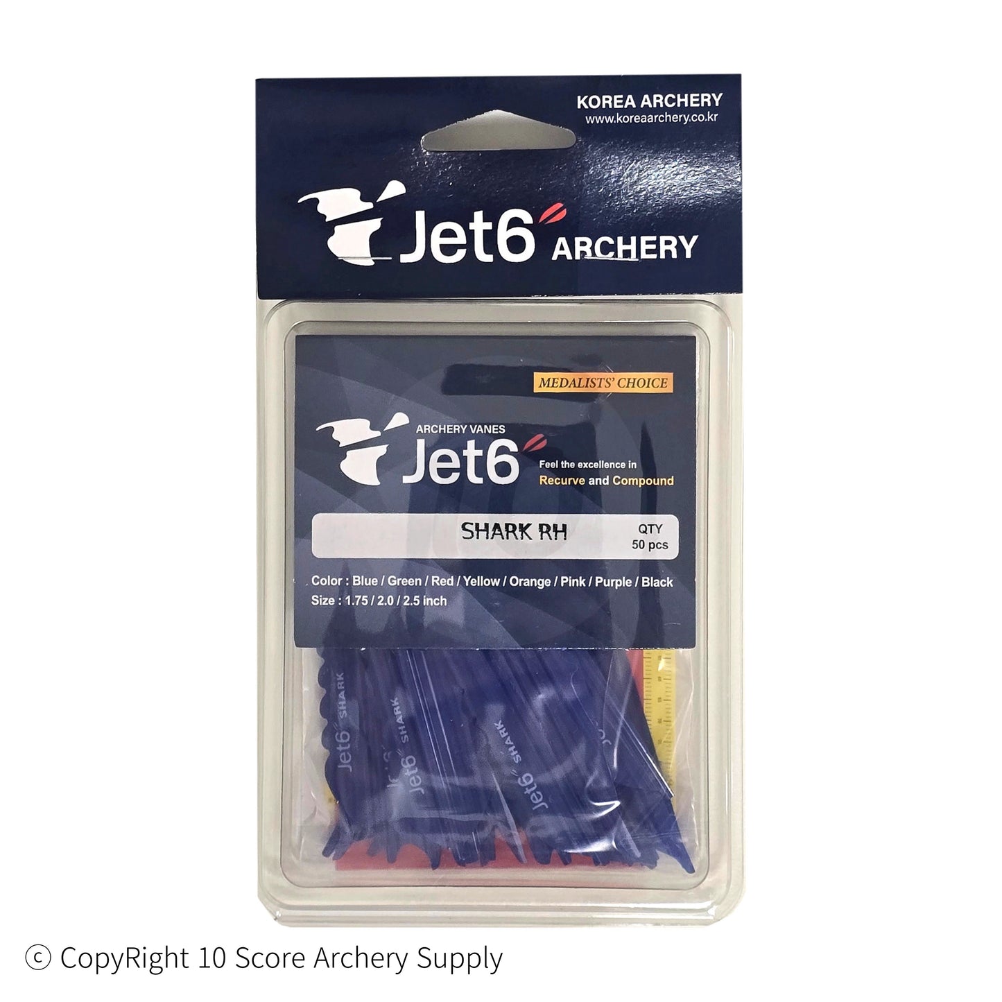 Jet6 Shark Vane 4.00" (Blue) - 10 Score Archery Supply