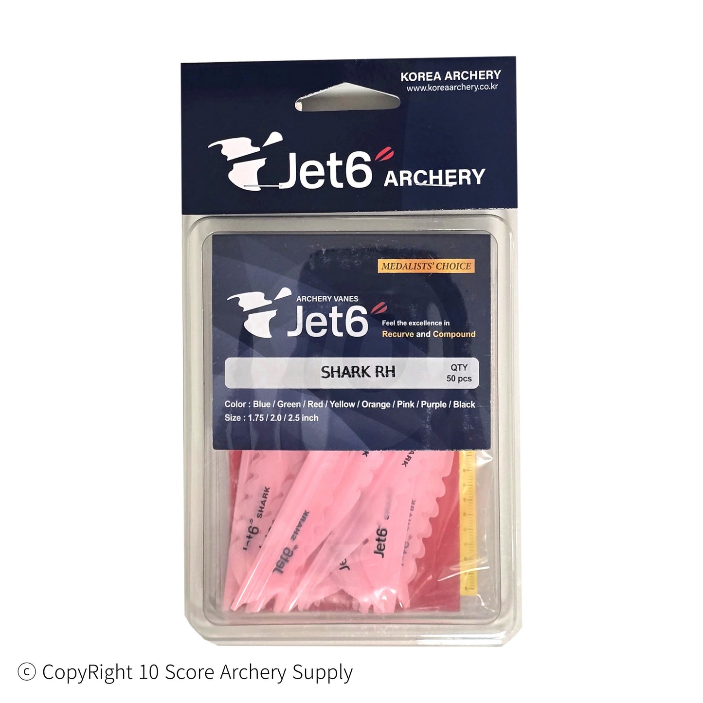 Jet6 Shark Vane 4.00" (Pink) - 10 Score Archery Supply