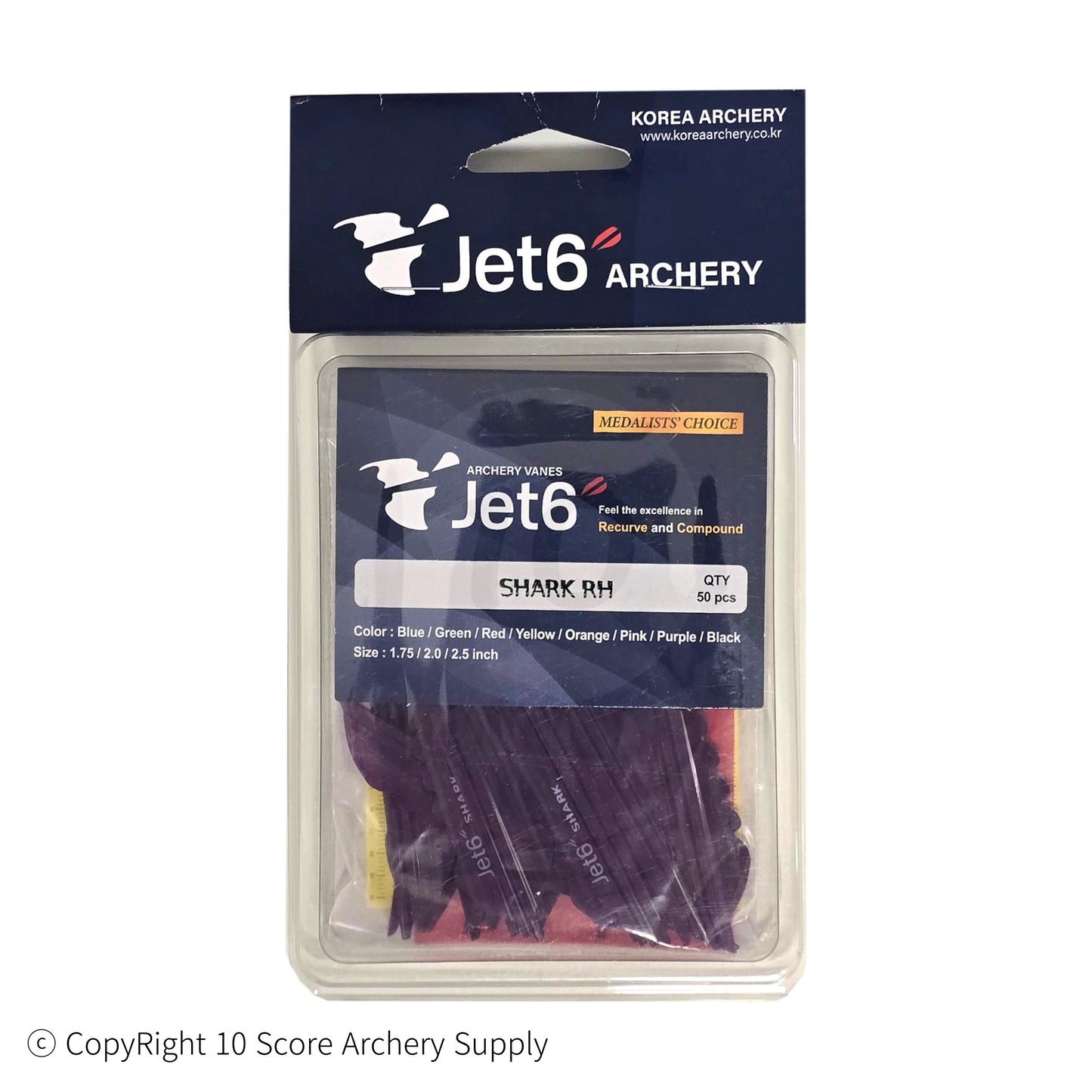 Jet6 Shark Vane 4.00" (Purple) - 10 Score Archery Supply