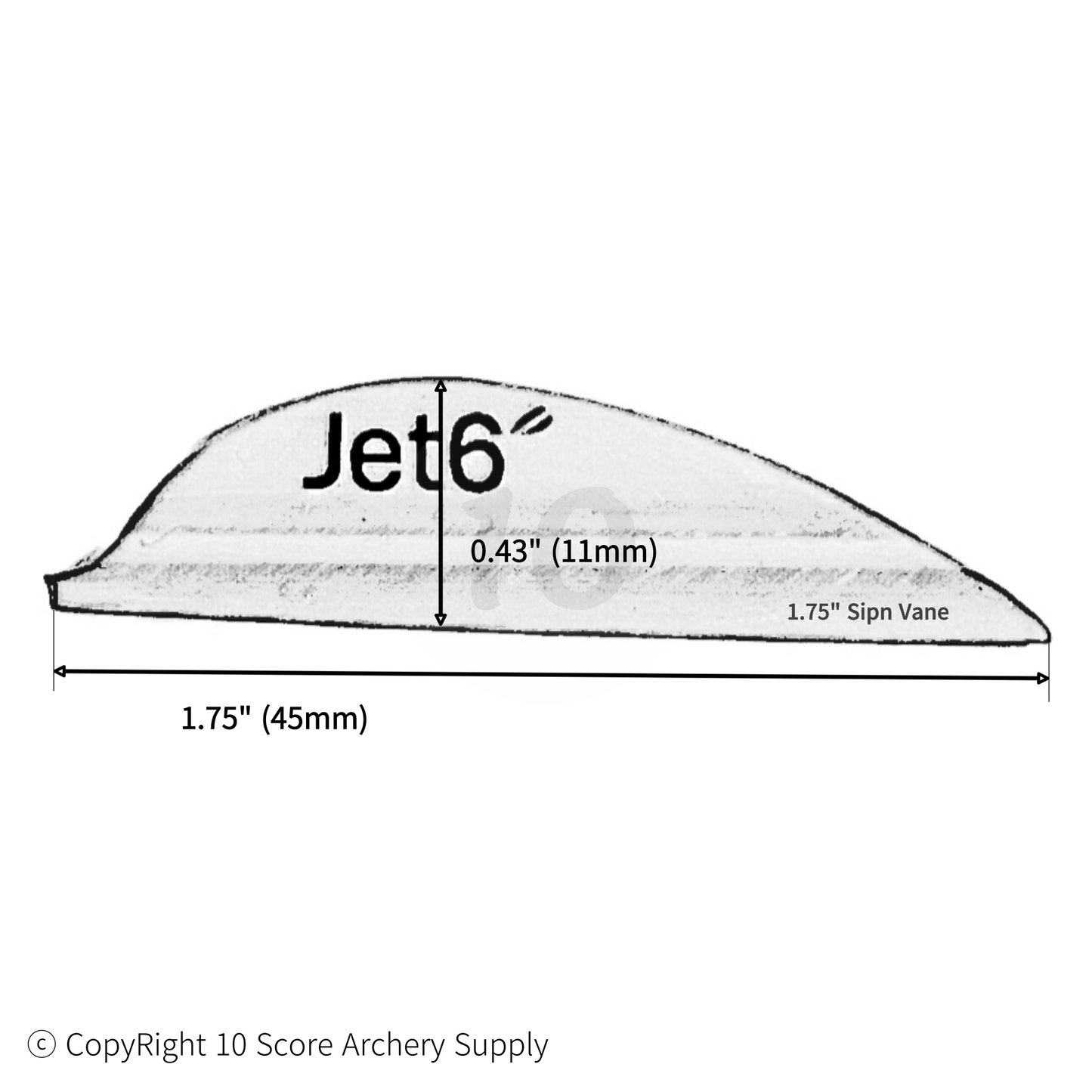 Jet6 Spin Vane 1.75inch Size Chart