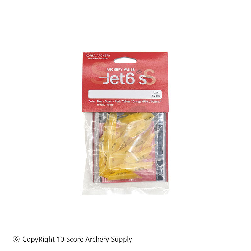 Jet6 S Vane 1.75" (Yellow) - 10 Score Archery Supply
