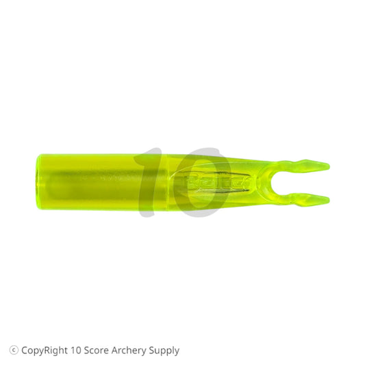 10 Score Archery Supply Beiter 4.92/1 Out Nock, asymmetric design, yellow, glueless installation