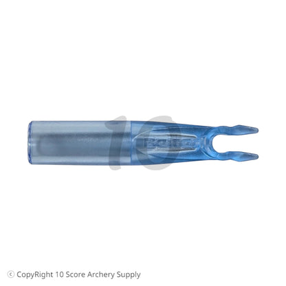 10 Score Archery Supply blue asymmetric Beiter 5.2/1 Out Nock for archery shafts, glueless installation.