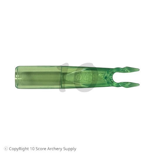 10 Score Archery Supply green Beiter 5.2/1 asymmetric out nock for X10 shafts, glueless installation