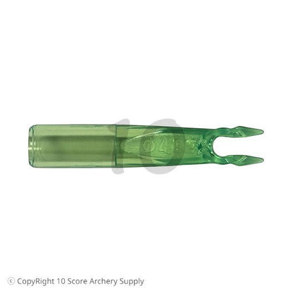 10 Score Archery Supply green Beiter 5.2/1 asymmetric out nock for X10 shafts, glueless installation
