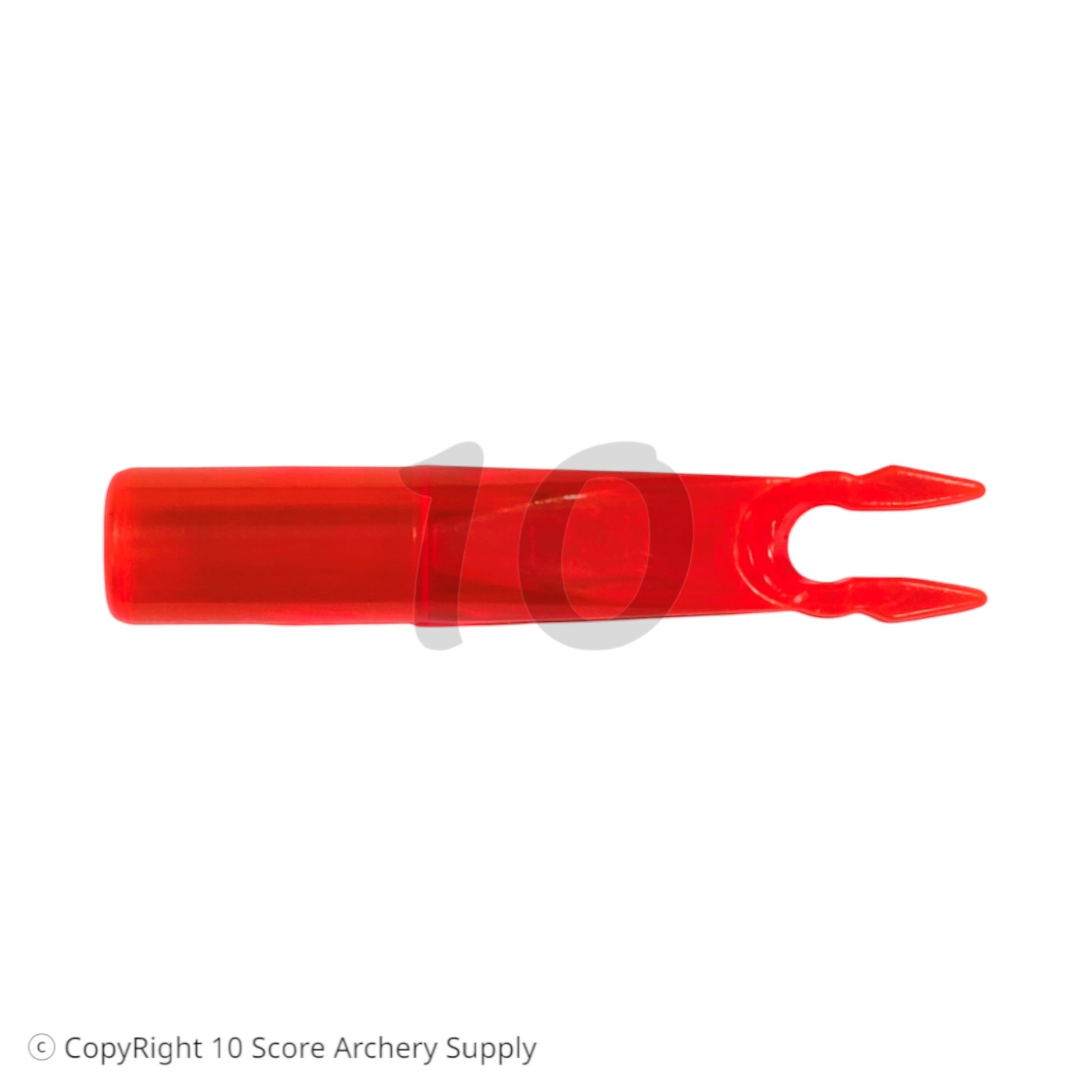10 Score Archery Supply red asymmetric Beiter Out Nock 4.92/1 for X10 shafts, glueless installation