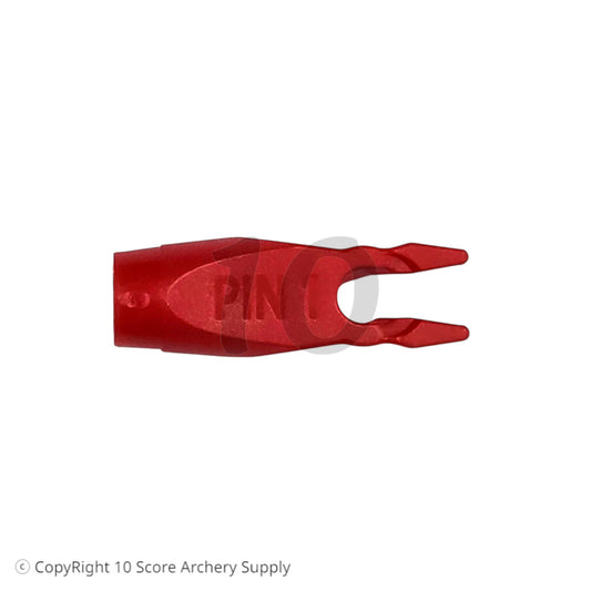 10 Score Archery Supply red Beiter Asymmetric #1 Pin Nock for recurve bows, made in Germany.