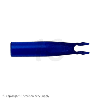 10 Score Archery Supply blue Beiter 4.92/1 asymmetric out nock for archery arrows.