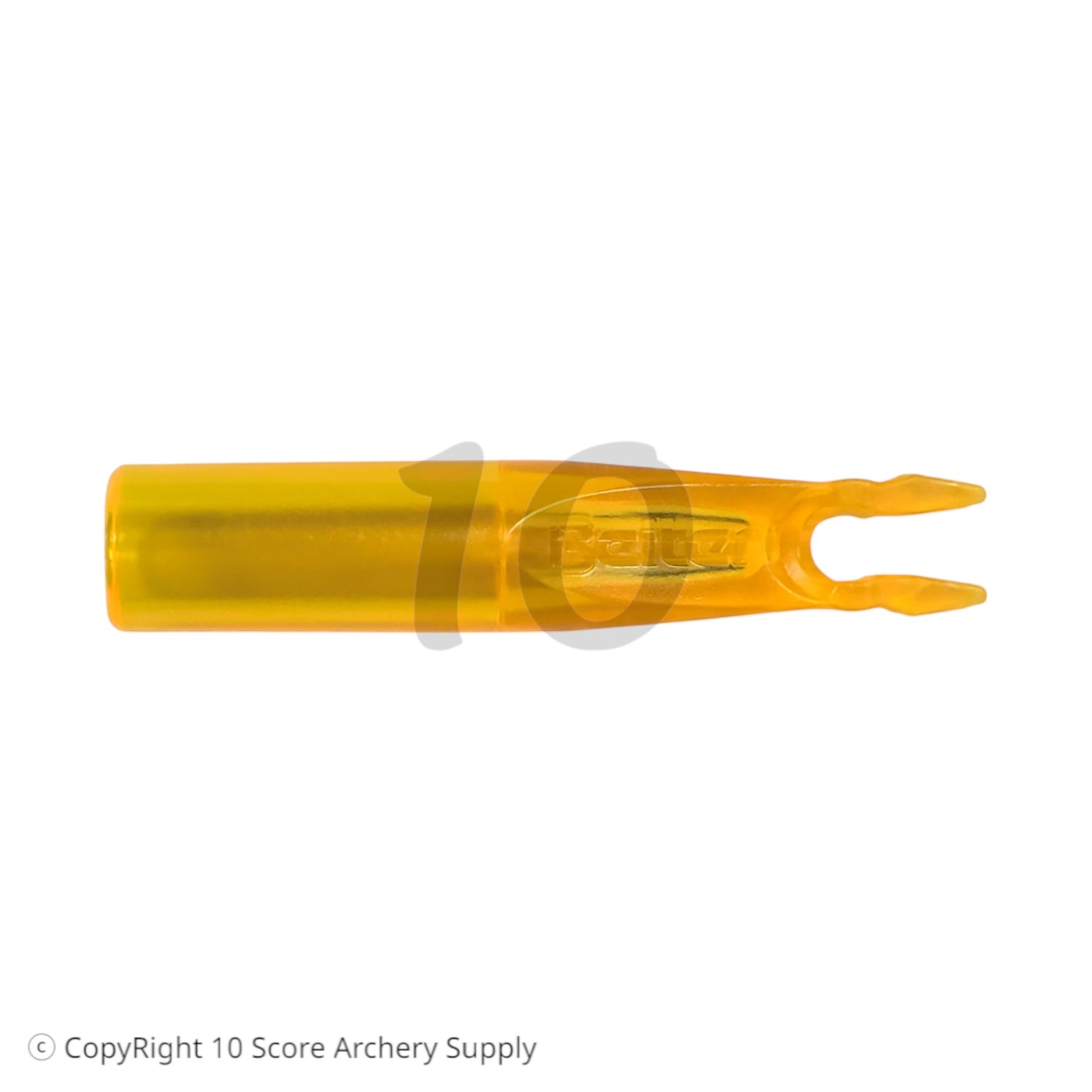 10 Score Archery Supply yellow asymmetric Beiter Out Nock 4.92/1 for archery arrows.