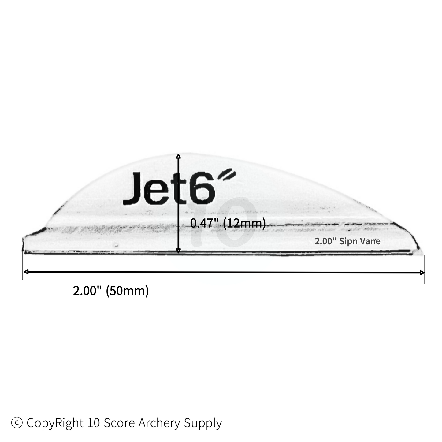 Jet6 Spin Vane 2.00inch Size Chart